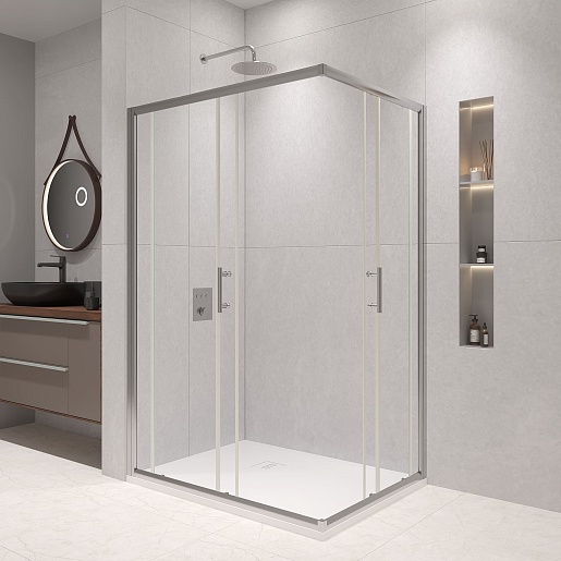 RGW Душевой уголок Passage PA-146 100x90 профиль хром стекло прозрачное – картинка-3