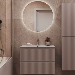 Aquanet Мебель для ванной Джейн 2.0 80 Flat подвесная мокко матовый – фотография-1