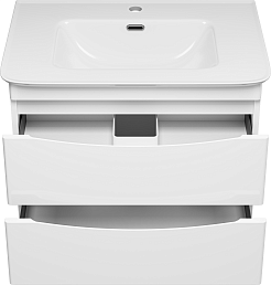 Misty Тумба с раковиной Мираж 70 подвесная белая – фотография-4