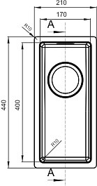 Florentina Мойка кухонная дополнительная Оптима-HM 170 сатин – фотография-4