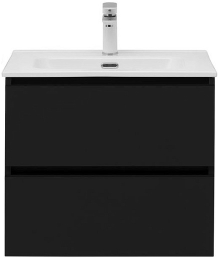 Aquanet Мебель для ванной Вега 2.0 60 Flat подвесная черная матовая – картинка-7