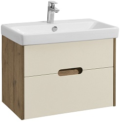 Акватон Тумба под раковину Оливия 70 Бежевый/Дуб веллингтон – фотография-1