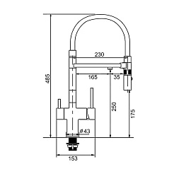 Gappo Смеситель для кухни G4397-86 черный – фотография-5
