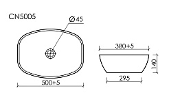 Ceramicanova Мебельная раковина Element 50/38 CN5005 белая – фотография-6