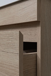 Aquanet Тумба с раковиной Нота New 75 подвесная дуб светлый – фотография-8