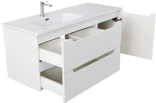 BelBagno Тумба с раковиной Etna 120 L подвесная белая матовая – картинка-5
