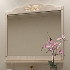 Misty Зеркало для ванной Roma 105 ясень/ патина – фотография-1