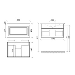 Sancos Тумба под раковину Very 90 doha soft VR90SM – фотография-3