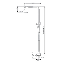 Tokito Душевая система RAIN хром TOK-RAI-1017 – фотография-4