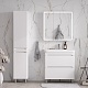 Equil Тумба с раковиной Nice 80 2 ящика напольная белая – фотография-14