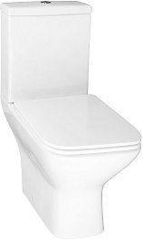 Azario Унитаз-компакт Iris AZ-8353 безободковый с бачком с сиденьем микролифт белый – фотография-3