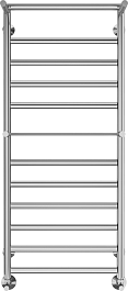 Terminus Полотенцесушитель водяной Хендрикс П12 500x1000 с полкой хром – фотография-1