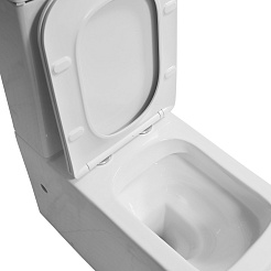 Azario Унитаз-компакт Indor AZ-T004B-R безободковый с бачком с сиденьем микролифт белый – фотография-9