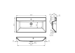 BelBagno Тумба с раковиной Vittoria 90 подвесная Bianco Lucido с раковиной BB900/450-LV-ART-AST-NERO – фотография-5