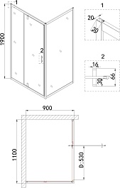 Niagara Душевой уголок Nova 110x90 NG-43-11AG-A90G – фотография-8