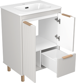 Brevita Тумба с раковиной Risacca Crema 60 серая – фотография-5