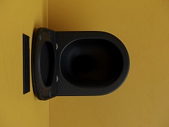 Ceramicanova Подвесной унитаз Metropol Торнадо CN4002TMB безободковый чёрный матовый – фотография-7