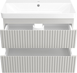 Brevita Тумба с раковиной Victory 80 подвесная серый кашемир – фотография-4