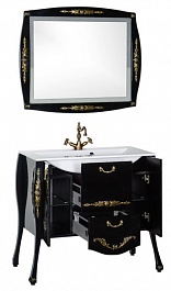 Aquanet Комплект Мебели "Виктория 90" черный/золото – фотография-8