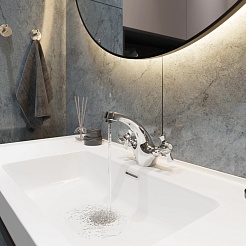 Mixline Смеситель для раковины 1/2 керамический ML30-04 "Classic" хром – фотография-3