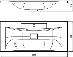  Тумба с раковиной Белль 100 – фотография-8