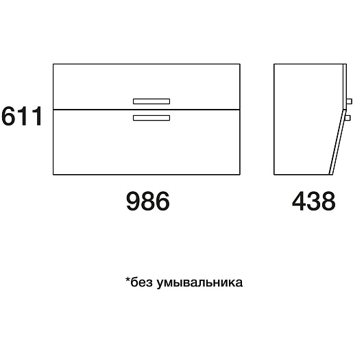  Тумба с раковиной Forte 100 – фотография-6