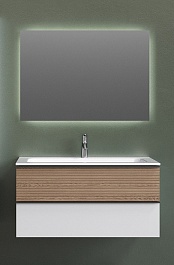 Sancos Мебель для ванной Delta 100 дуб светлый/белый – фотография-1