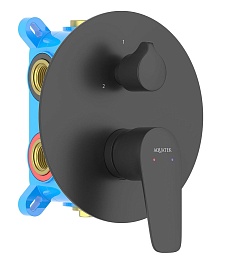 Aquatek Смеситель для душа и ванны Бетта AQ1147MB матовый черный – фотография-1