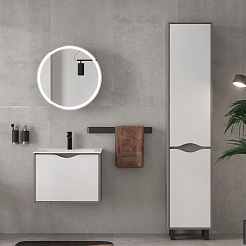 Equil Зеркальный шкаф Smile D60 графит софт – фотография-3