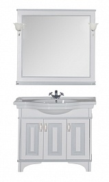 Aquanet Мебель для ванной Валенса 100 белый кракалет/серебро (180452) – фотография-3