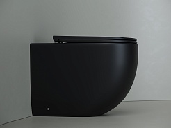 Ceramicanova Напольный приставной унитаз Metropol Rimless CN4004MB чёрный матовый – фотография-5