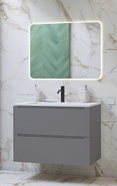 Зов Мебель для ванной Дион 100 подвесная платиновая – фотография-1