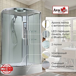 Avacan Душевая кабина 120/90 EM3912RLEDT прозрачная – фотография-2