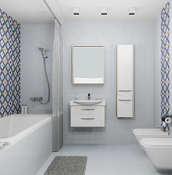 Акватон Зеркало-шкаф для ванной Инфинити 76 ясень коимбра – фотография-4