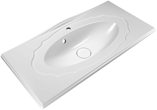  Тумба с раковиной Decora 100 белый – картинка-5