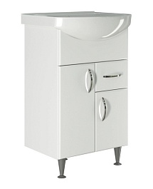 Mixline Тумба с раковиной Комфорт 50 белая – фотография-1