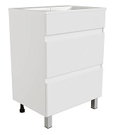 Mixline Тумба с раковиной Брикс 60 с 2 ящиками белая