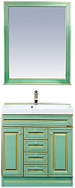 Misty Мебель для ванной Vena 75 салатовая патина – фотография-1