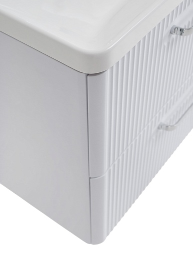 BelBagno Тумба с раковиной Due 50 подвесная Белый металлик ручки Хром полированный – фотография-8