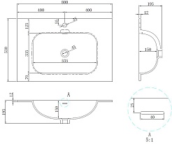 Vincea Раковина мебельная Elise 80 VCB-4EL800MW белая – фотография-4