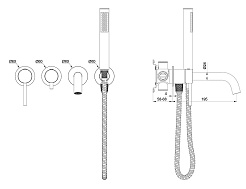 Oliveeka Душевая система Y OL-889017-MB черный матовый – фотография-2