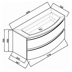 Kolpa San Тумба с раковиной Iman 100 WH – фотография-2