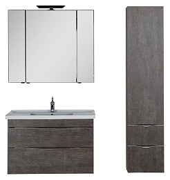 Aquanet Тумба с раковиной "Эвора 100" дуб антик – фотография-4