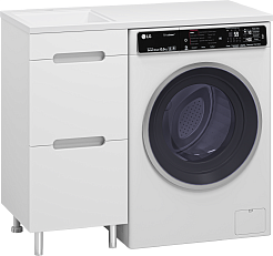 Misty Тумба под раковину Байкал 40 под стиральную машину белая – фотография-3