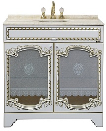 Misty Тумба для умывальника Элис 90 белая патина – фотография-1