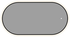 Aquanet Зеркало Контур 50x100 Led TX с подсветкой черное – фотография-3