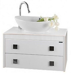 Водолей Тумба с раковиной "Сильвия S-40" белая – фотография-1