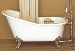 Фэма Чугунная ванна "Gracia", ножки золото, покрытие RAL, матовое – фотография-2