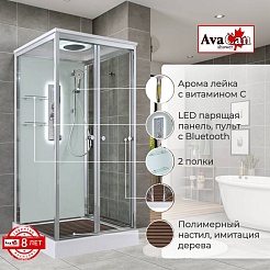 Avacan Душевая кабина 80/80 V2080LED прозрачная – фотография-2