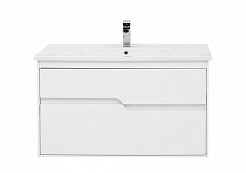 Aquanet Тумба с раковиной Модена 100 белый – фотография-7